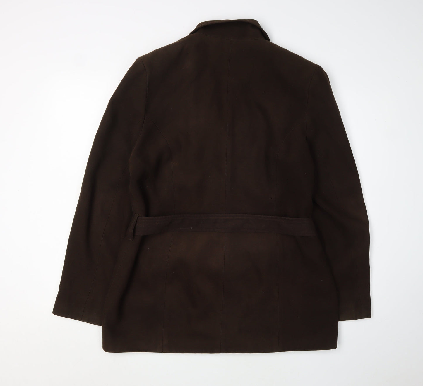 Charlotte Halton Women's Brown Belted Jacket, Size 16
