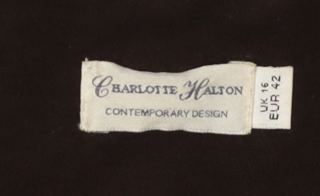 Charlotte Halton Women's Brown Belted Jacket, Size 16