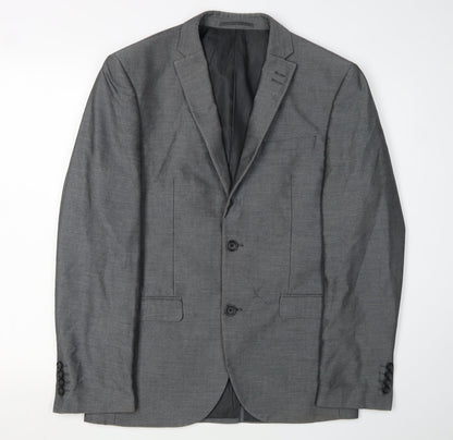 Next Men's Grey Suit Jacket, Size 38R, Formal Wear