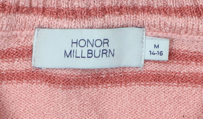 Close-up detail of Honor Millburn Women's Pink Collared jumper M