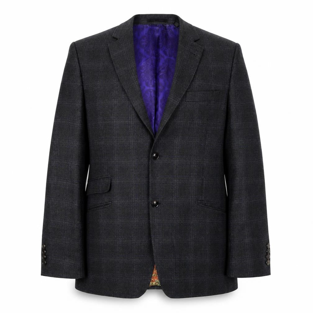 Ted Baker Men's Grey Check Blazer, Size 42R