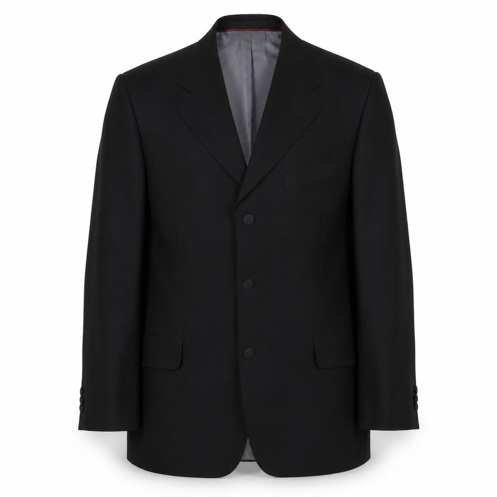 Armando Men's Black Suit Jacket, Notch Lapel, Size 40R