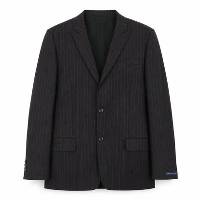 Front view of French Connection Men's Black Striped Blazer, size 42
