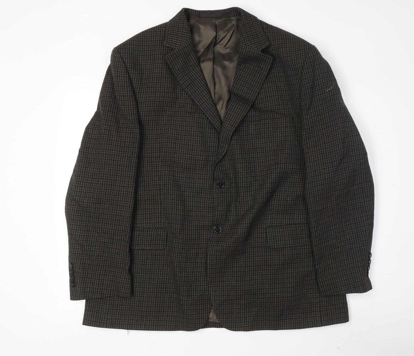 Marks and Spencer Men's Brown Check Blazer 44R