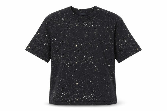 Black Women's M Cotton Crew Neck T-Shirt