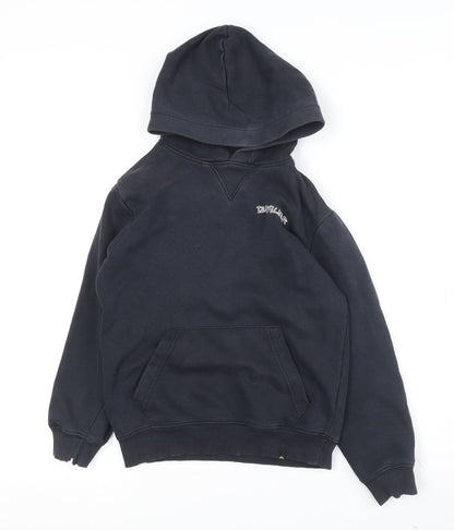 Additional front view of Quiksilver boys’ black pullover hoodie, size 12