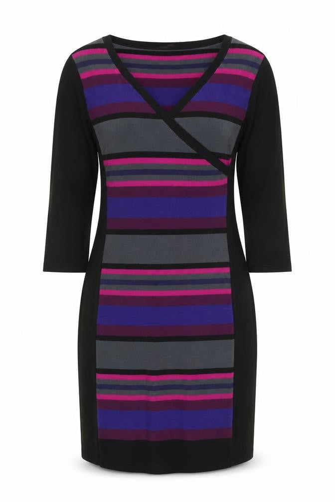 Jane Ashley Women's Multicoloured Striped Pencil Dress