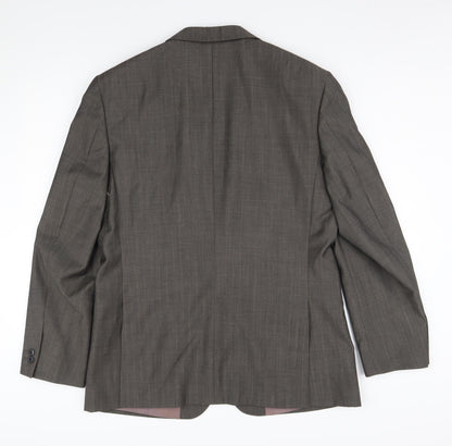 River Island Men's Brown Blazer 42R Polyester Wool