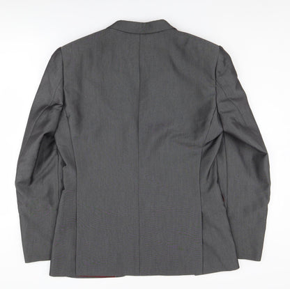Next Men's Grey Blazer Size 40R Regular Fit