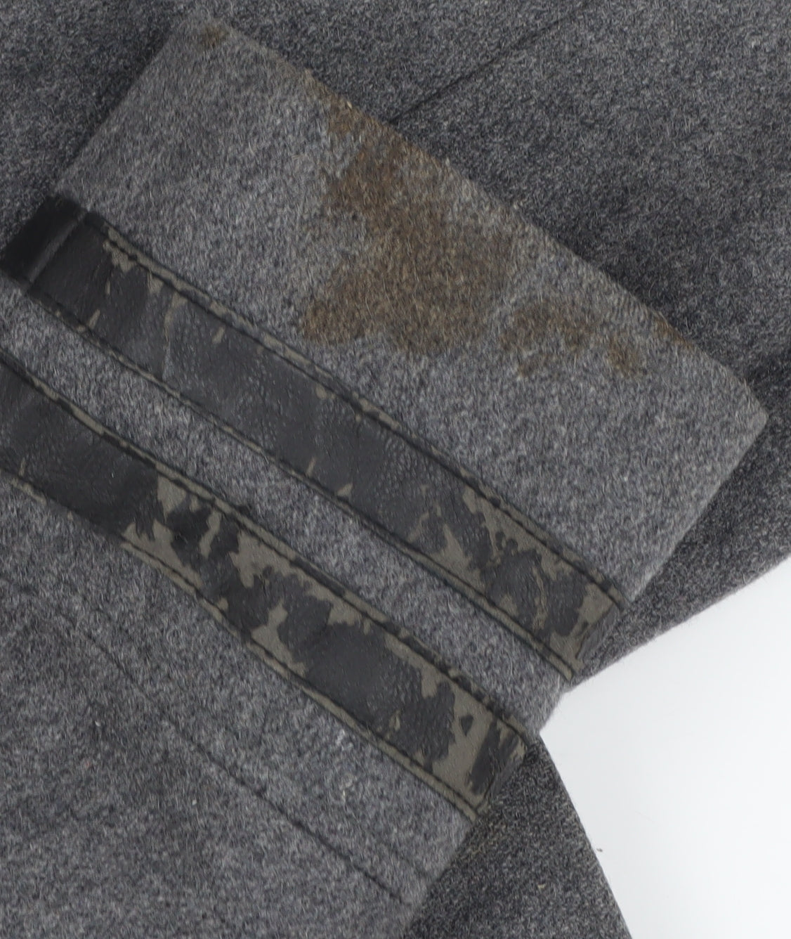 River Island Men’s Grey Pea Coat Large Classic Wool