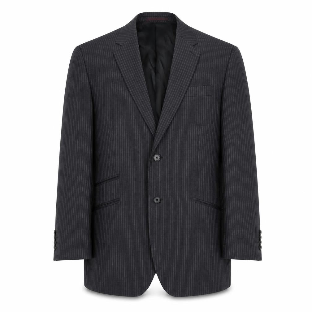 Next Men's Black Striped 42R Suit Jacket