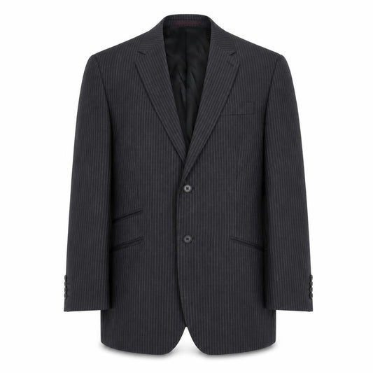 Next Men's Black Striped 42R Suit Jacket
