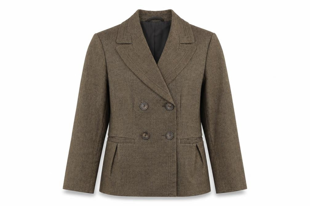 Mexx Women's Brown Blazer Size 12 Double-Breasted