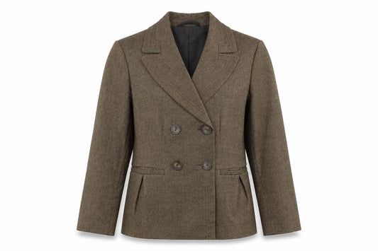 Mexx Women's Brown Blazer Size 12 Double-Breasted