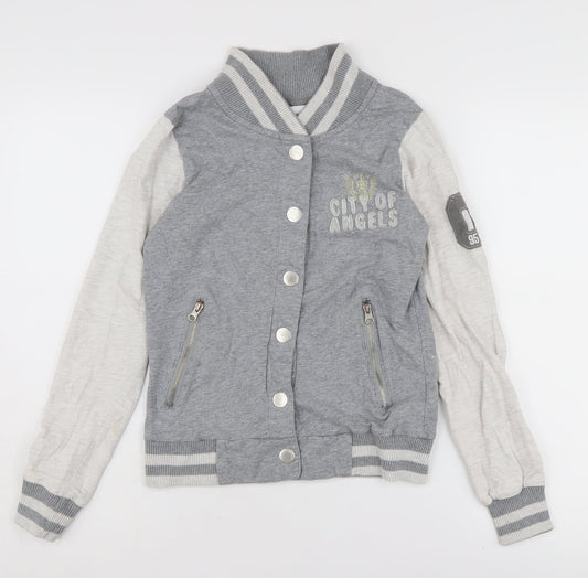 ONLY Girls Grey Hooded Cardigan L - Casual Style