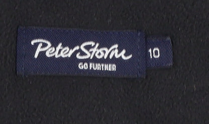 Peter Storm Women's Black Fleece Jacket, Size 10, Casual Outdoor