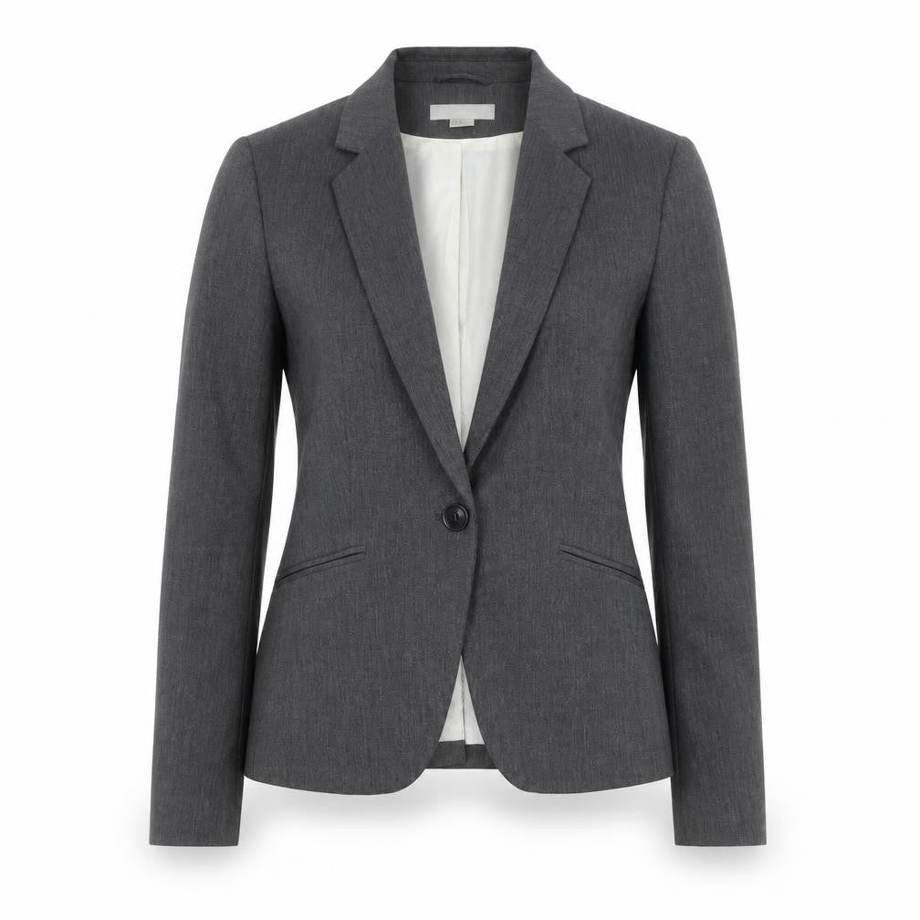 H&M Women's Grey Slim Fit Suit Jacket Size 10