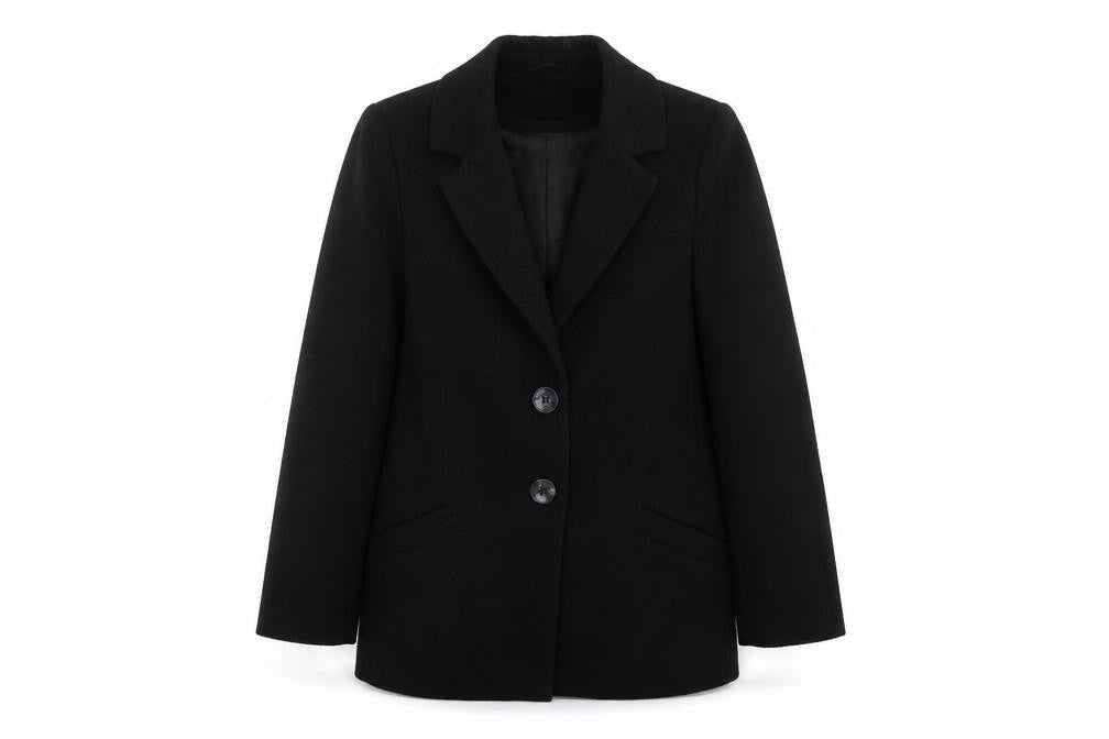 ASOS Women's Black Coat Size 6 - Stylish Winter Essential