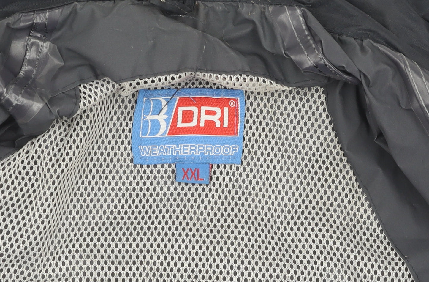 DRI Black Men's XL Waterproof Rain Coat