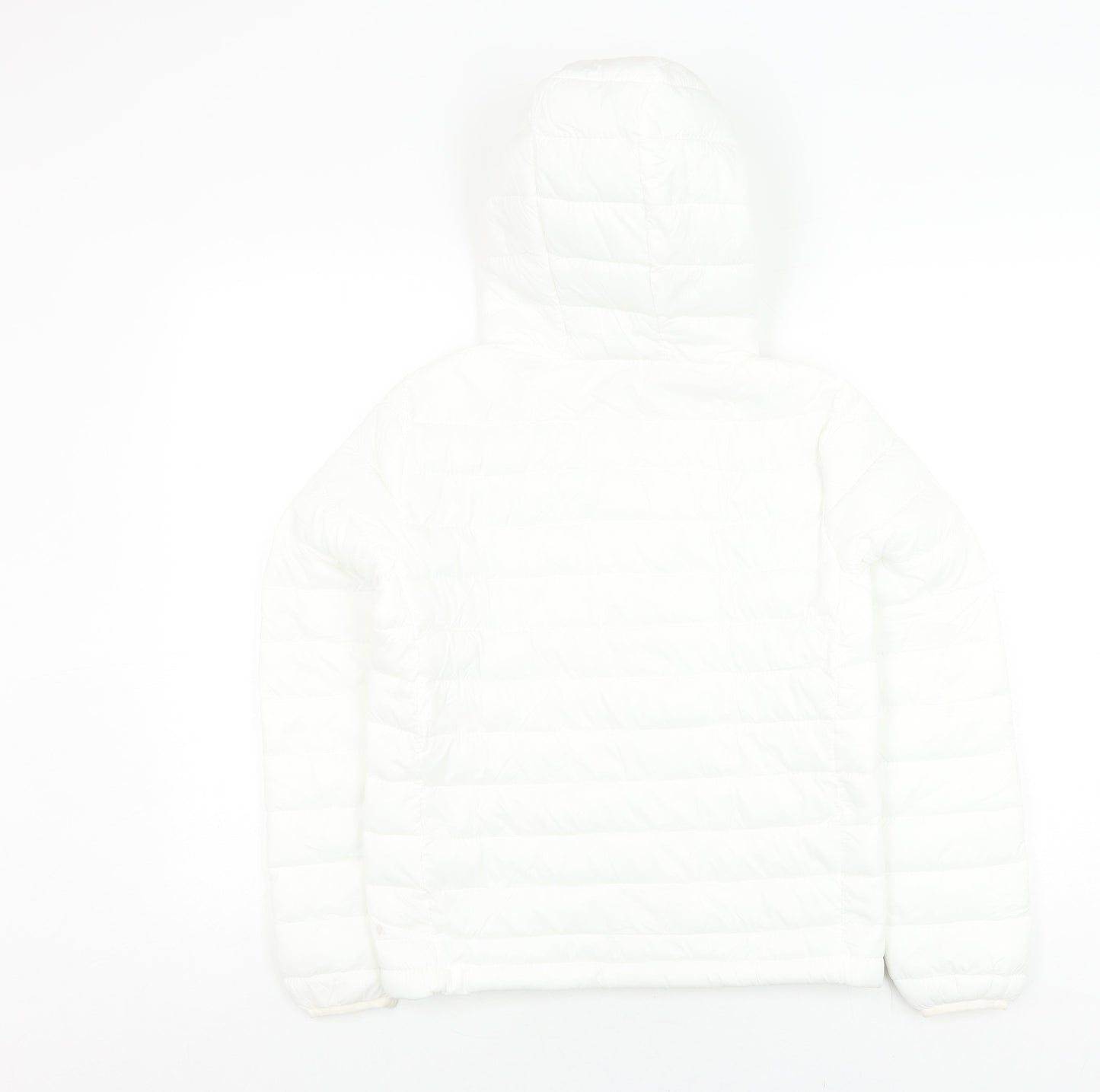 Pull&Bear Unisex Kids White Puffer Jacket S Winter Casual