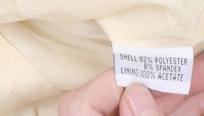 Close-up detail of Oscar B Women's Ivory Blazer, size 16