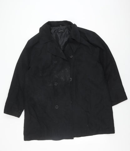 Interval Women's Black Casual Coat Size 16