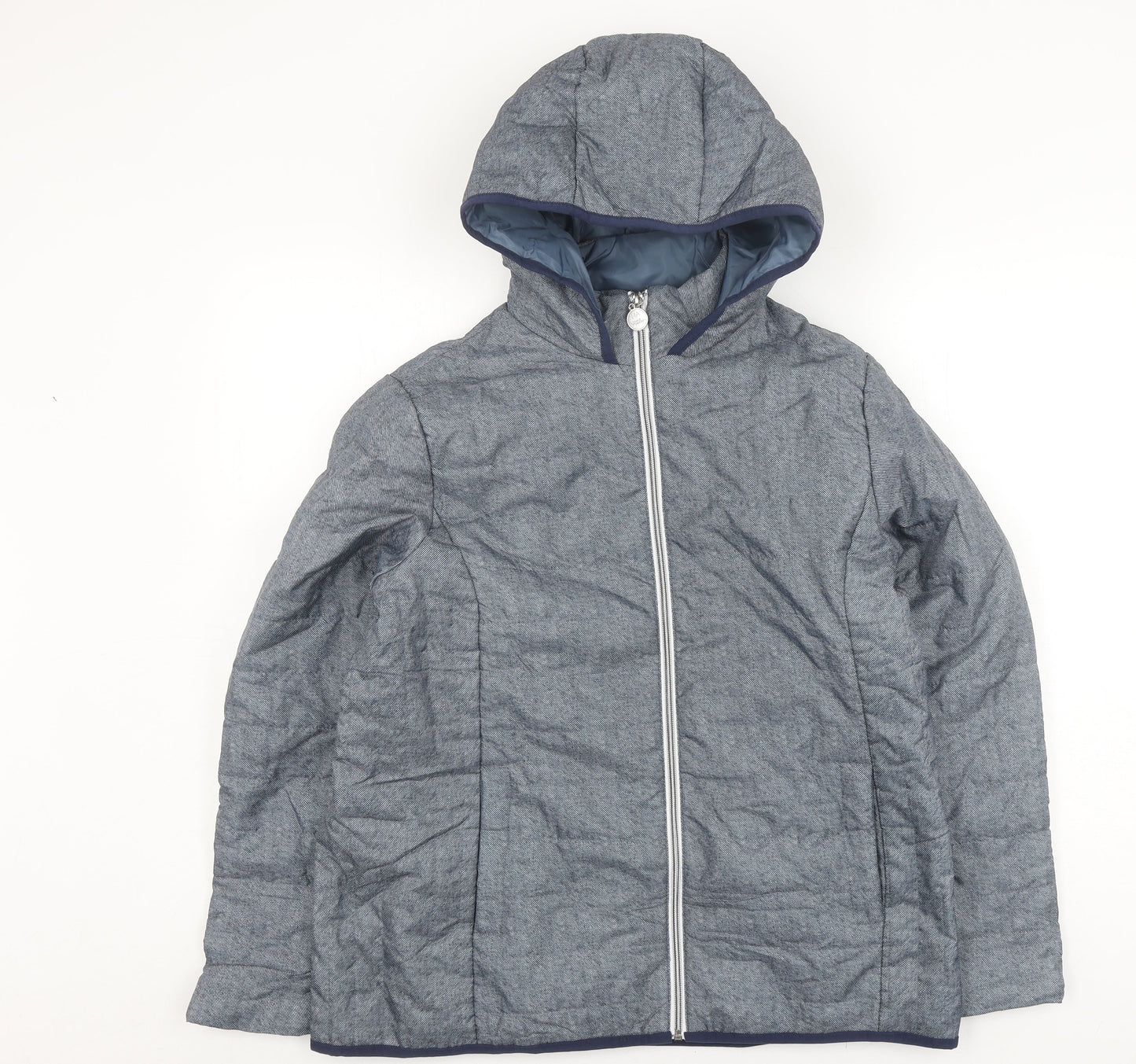 Nathalie Andersen Men's Blue Hooded Puffer Jacket - M