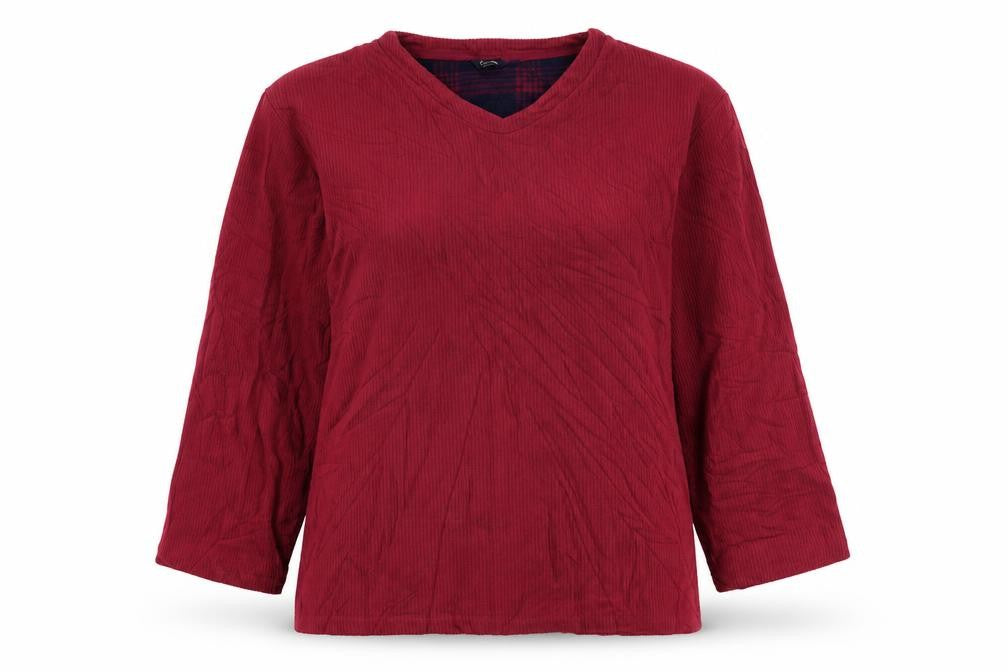 Champion Unisex Red Pullover Sweatshirt M V-Neck Casual