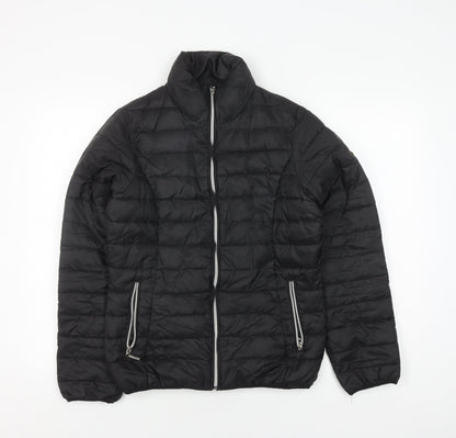 Astrolabio Womens Black Quilted Jacket UK 16