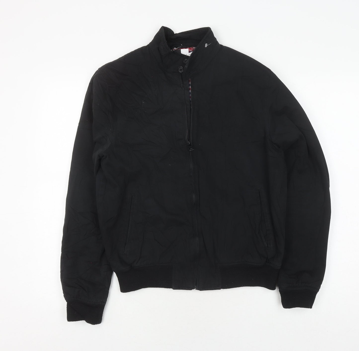 Topman Men's Black XS Regular Jacket with Zip Closure