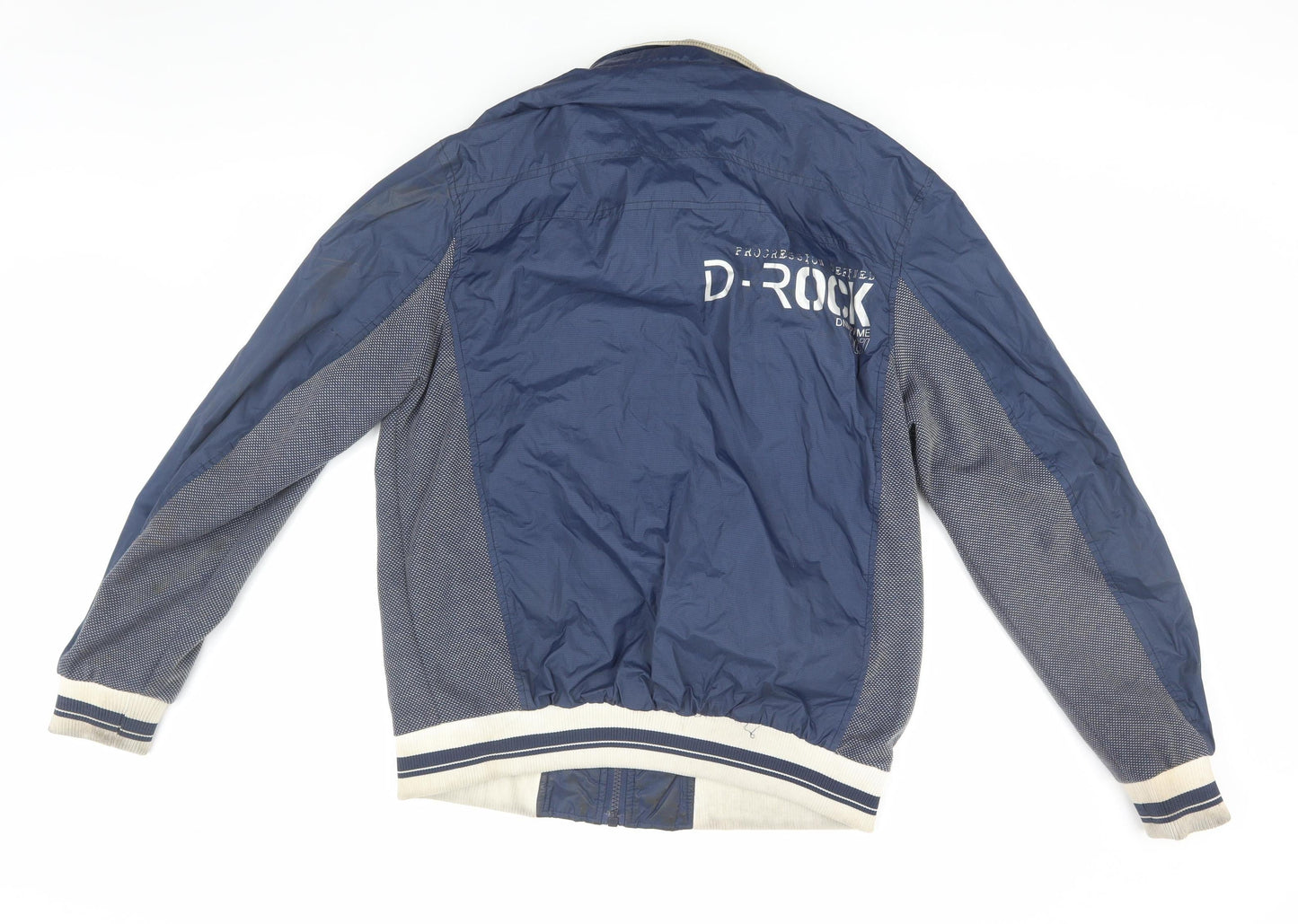 D-Rock Men's Blue Bomber Jacket XL Casual Style