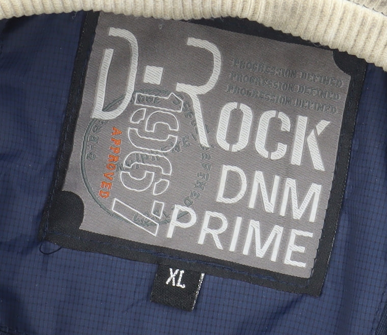 D-Rock Men's Blue Bomber Jacket XL Casual Style