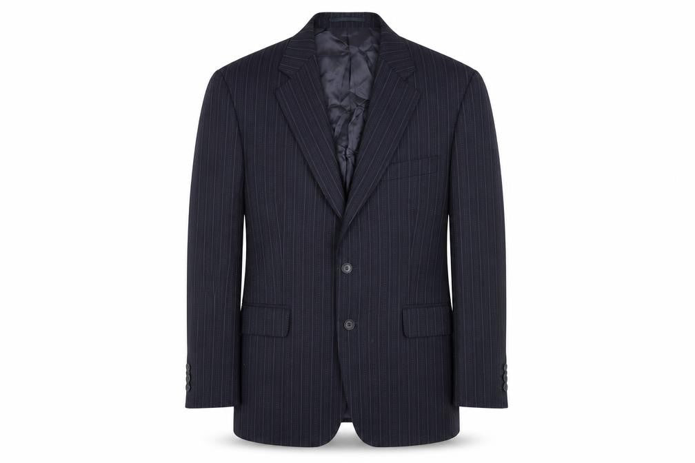 The Label Men's Black Striped Blazer, Size 42S, Formal