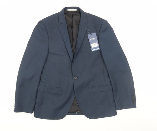 Burton Menswear Men's Blue Slim Fit Blazer 38S