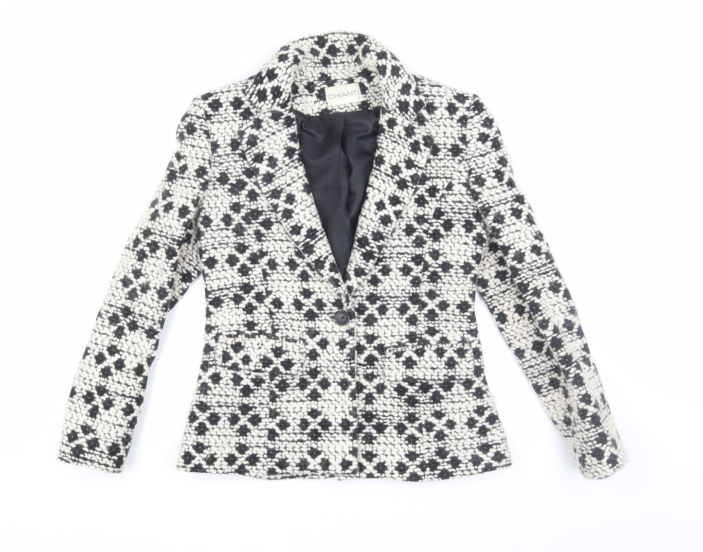 Chianti Women's Black Tweed Blazer, Size 10, Classic Style