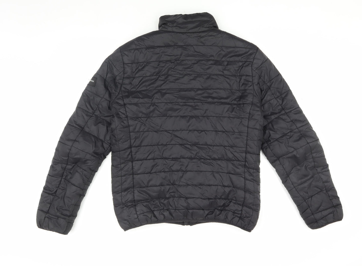 Crosshatch Men's Black Puffer Jacket, Size S, Casual