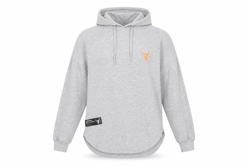 Ushi Men's Grey Pullover Hoodie XS with Logo