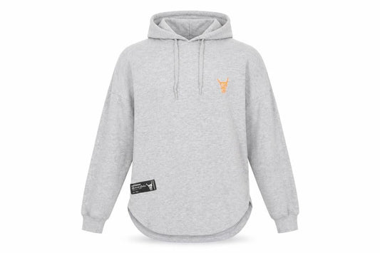Ushi Men's Grey Pullover Hoodie XS with Logo