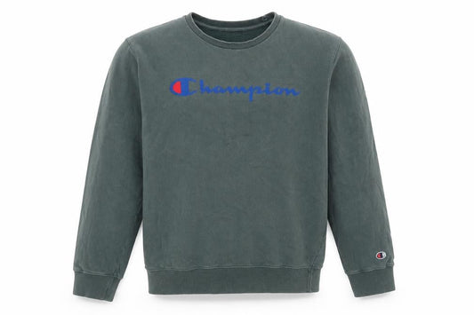 Champion Men's Green Pullover Sweatshirt M Logo
