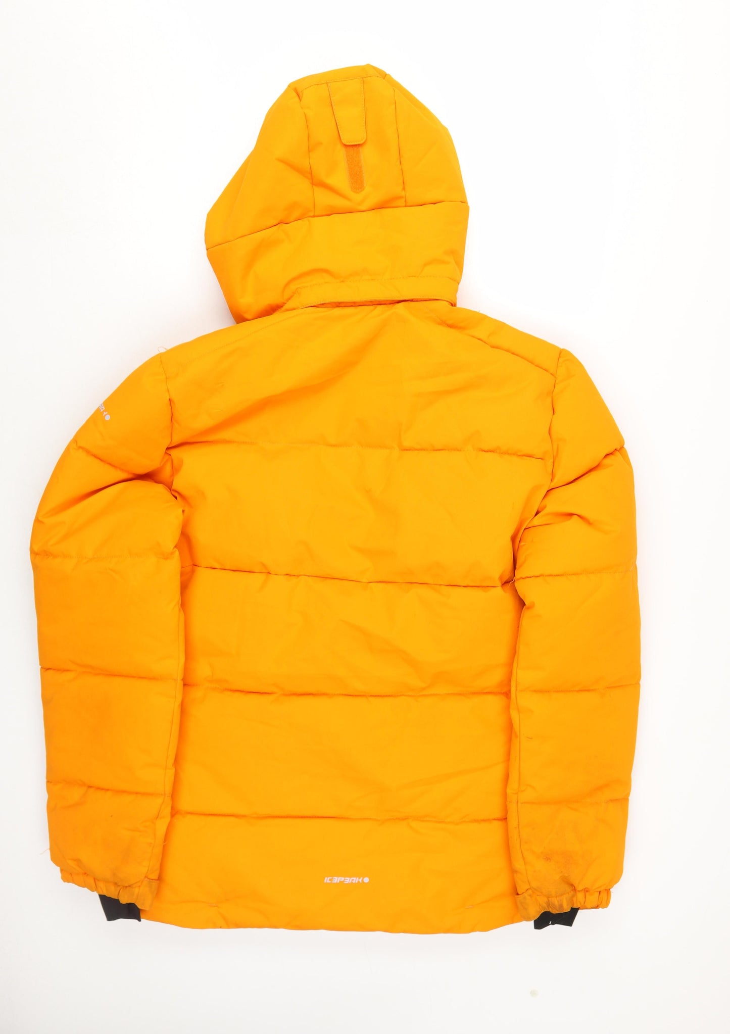 Icepeak Men's Orange Puffer Jacket Size 176, Hooded, Casual