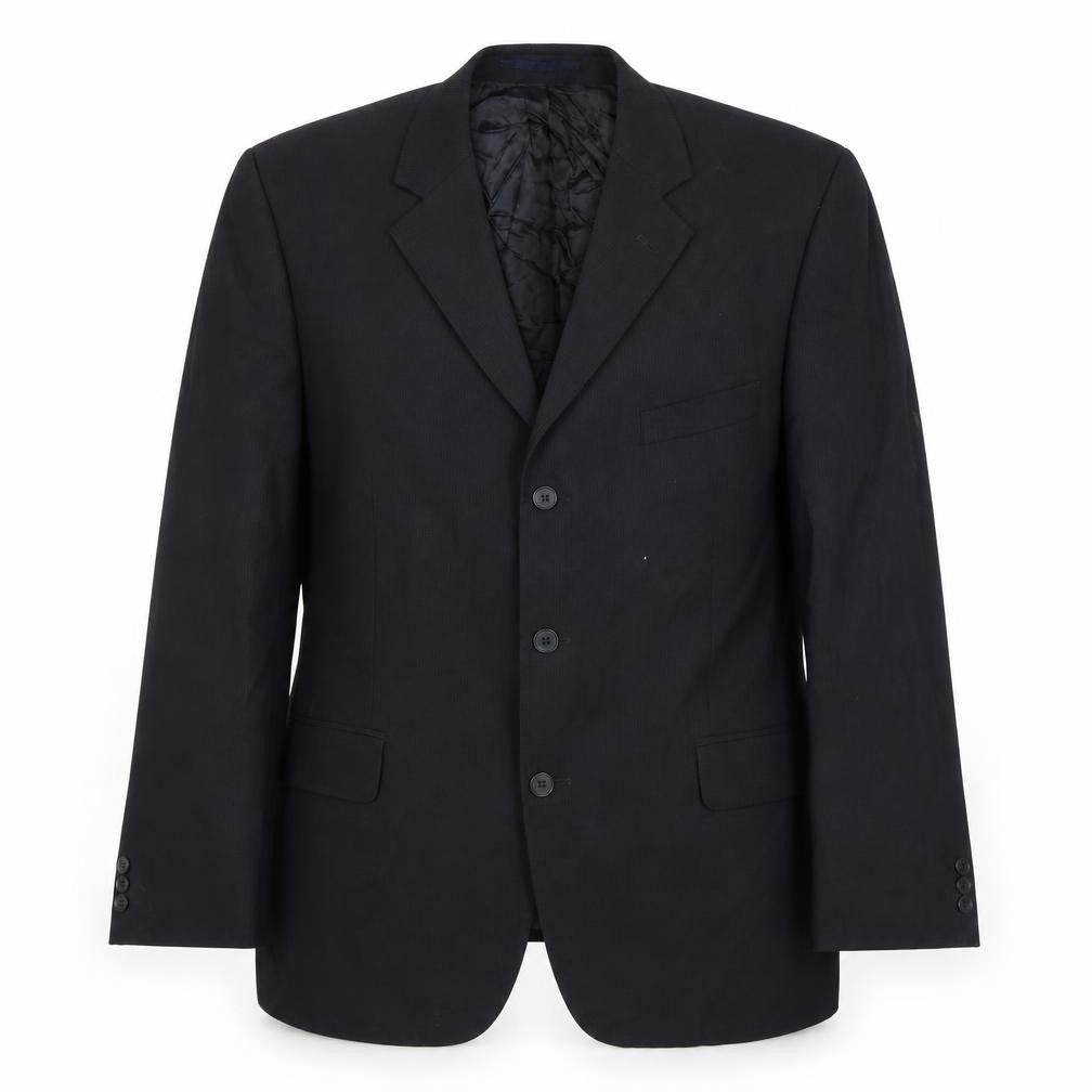 Sovereign Men's Black Blazer 44 Regular Wool Blend