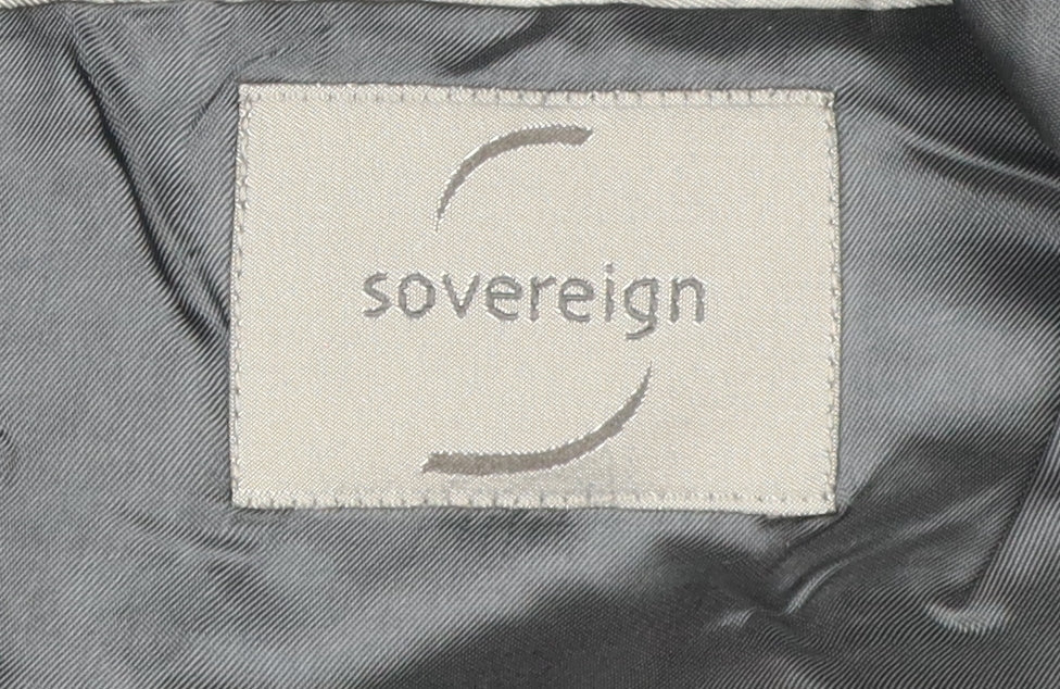 Sovereign Men's Black Blazer 44 Regular Wool Blend
