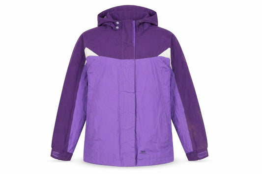 Trespass Girls Purple Parka Jacket 9-10 Years Waterproof