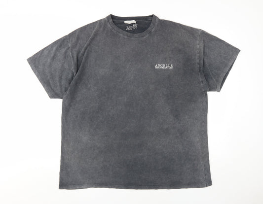 Angelle Men's Black Crew Neck T-Shirt, Size S, New