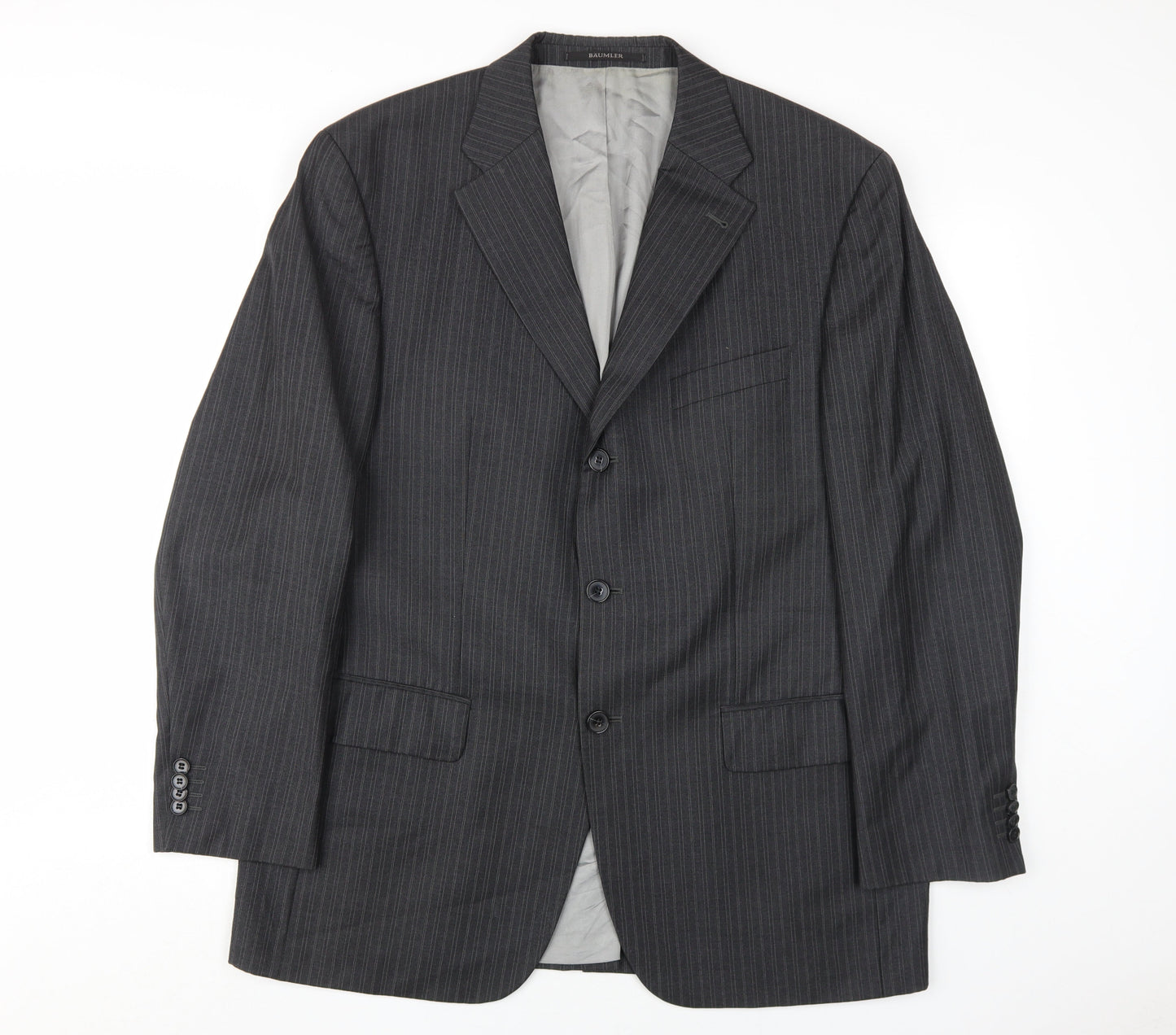 Reda Men's Grey Pinstripe Blazer 54 Classic Style