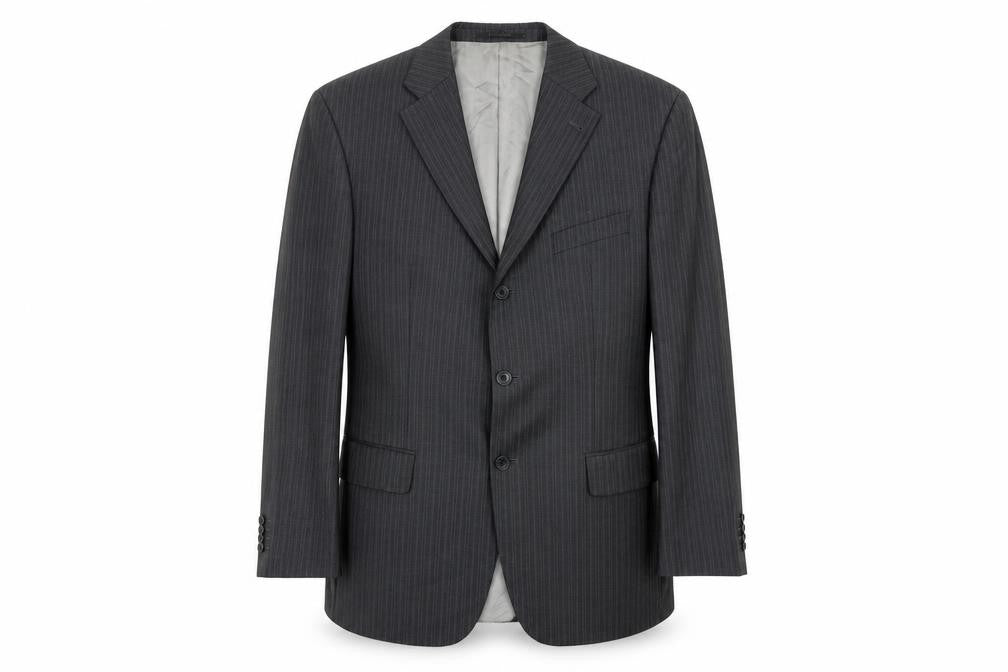 Reda Men's Grey Pinstripe Blazer 54 Classic Style
