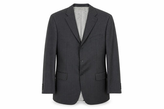 Reda Men's Grey Pinstripe Blazer 54 Classic Style