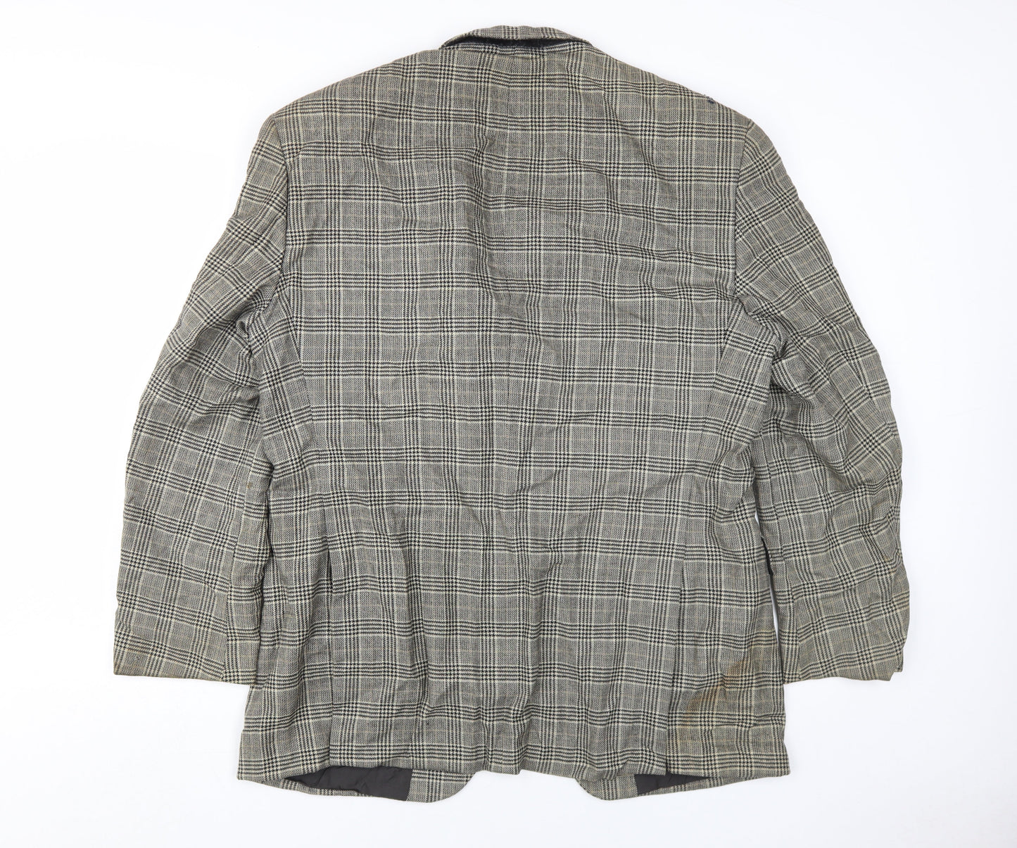 Atelier Torino Men's Grey Check Wool Blazer 41