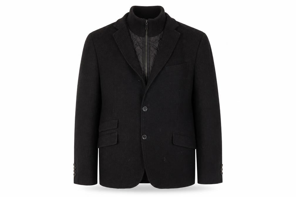 Linea Women's Black Wool Blazer, L, Classic Style