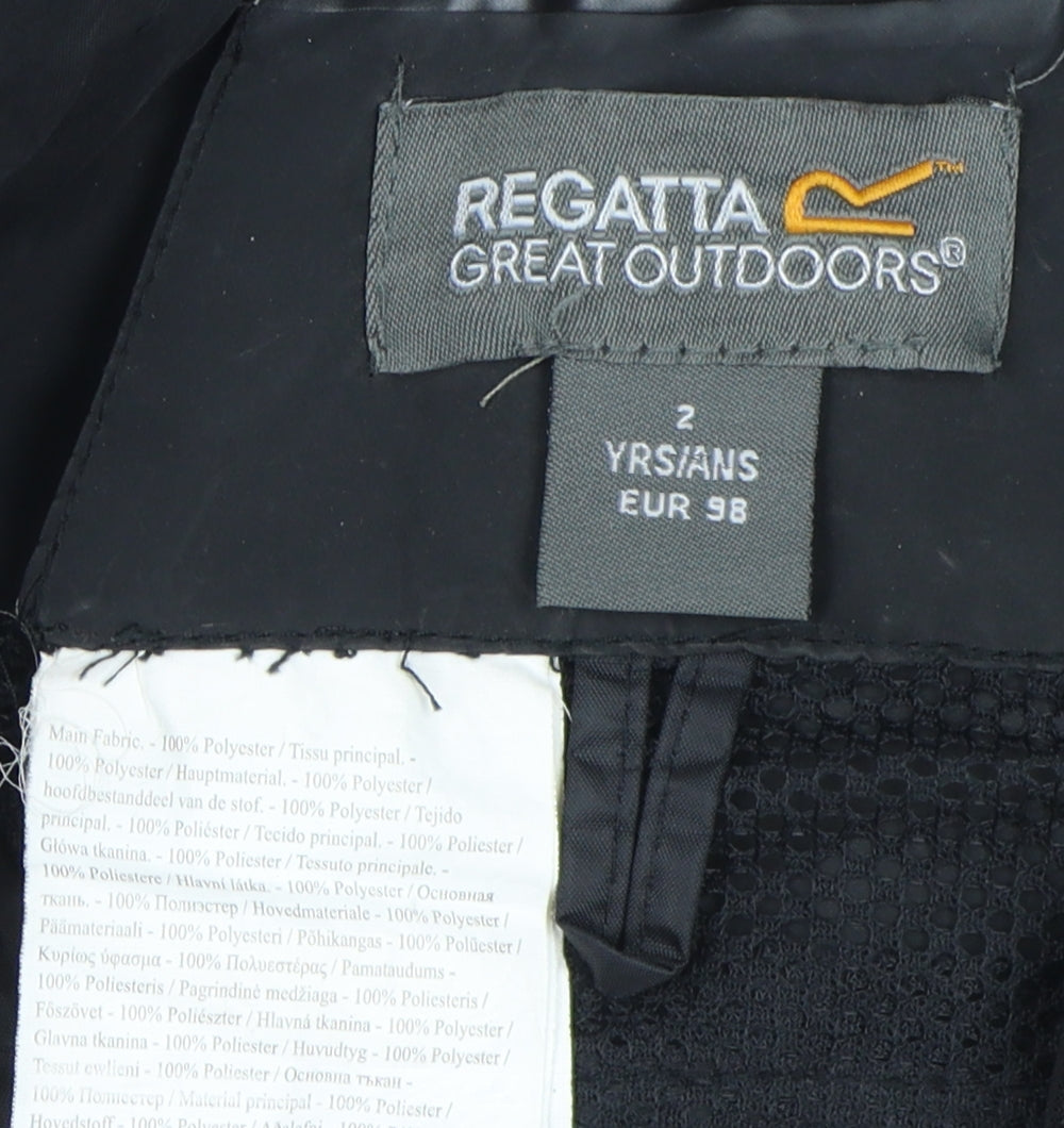 Regatta Boys Black Waterproof Rain Coat 2 Years